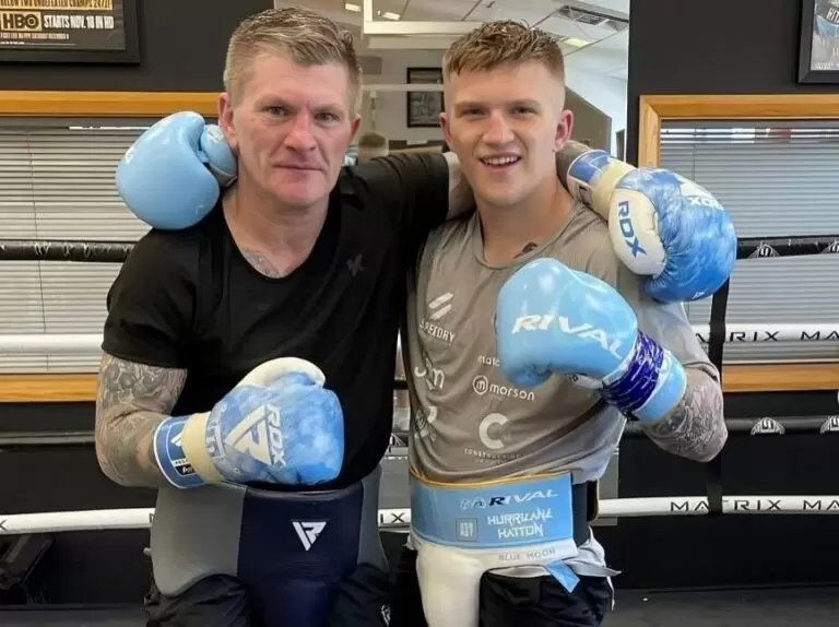 Ricky Hatton with his son Campbell hatton