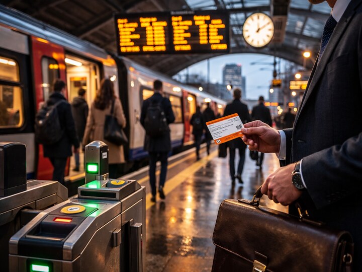 HSBC Banker Accused of Dodging Thousands in Train Fares commuter rush at dawn station